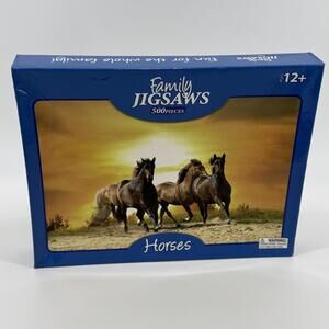 NIB FACTORY SEALED Family Jigsaws “Horses” 500 Piece Puzzle #TM225